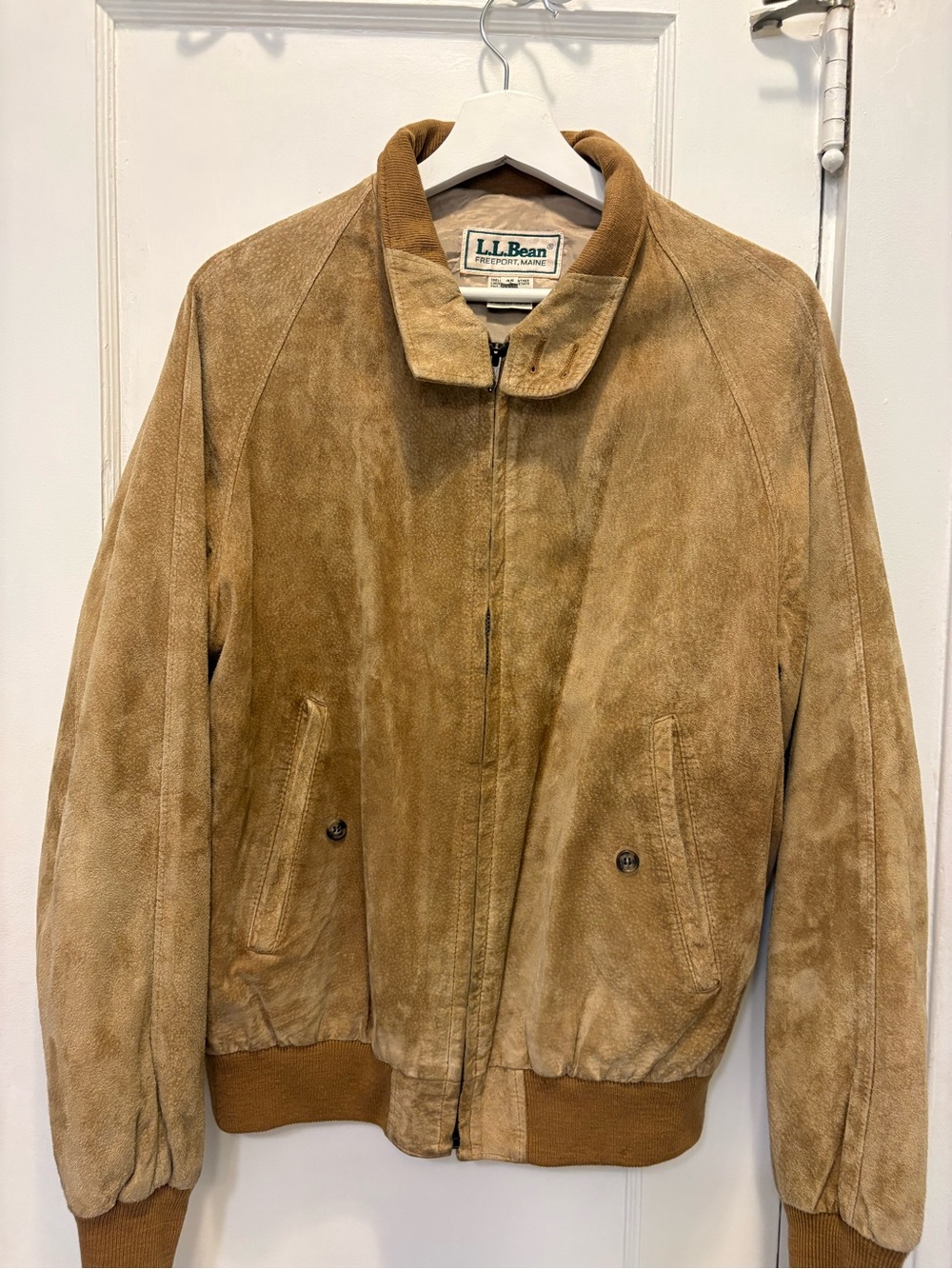 Vintage L.L. Bean Suede Bomber Jacket - Picture 5 of 13